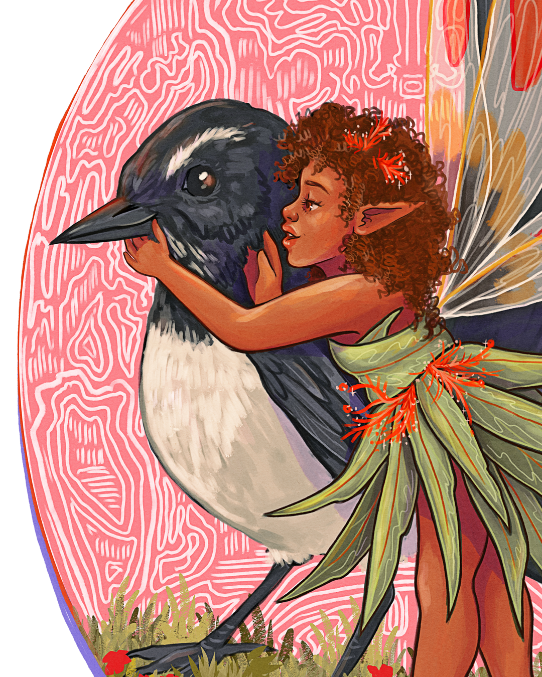 Little Gossiper | Hahnemühle German Etching Print