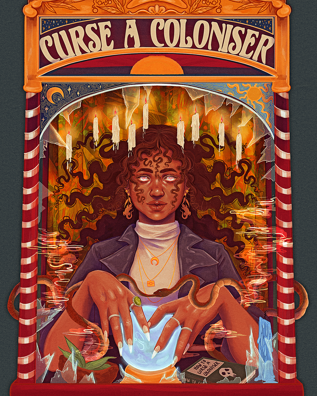 CURSE A COLONISER Hahnemühle German Etching Print