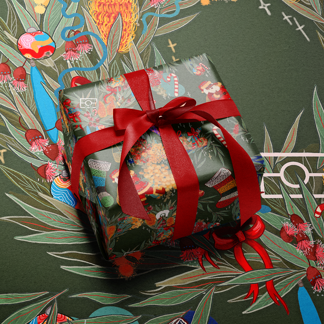 WREATH WRAPPING PAPER | CHRISTMAS