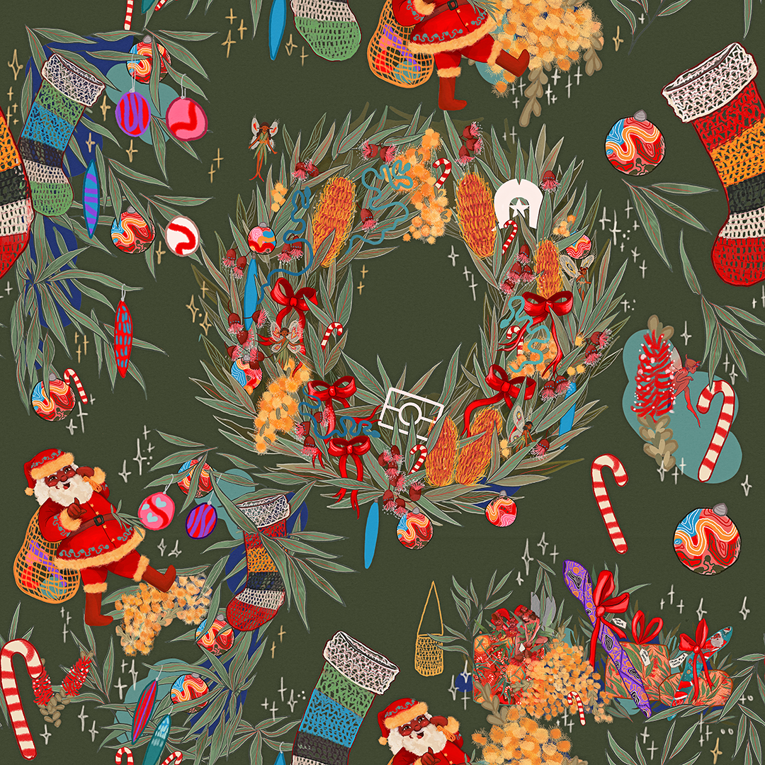 WREATH WRAPPING PAPER | CHRISTMAS