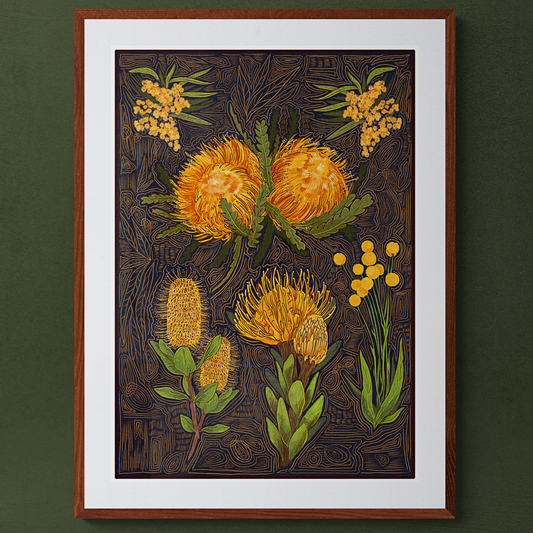 YELLOW FLOWERS | A3 - A0 Hahnemühle German Etching Print